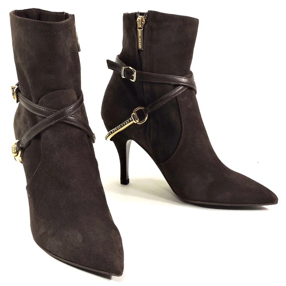 THE SELLER 🇮🇹 WOMEN'S BROWN SUEDE COMFORT FASHION ANKLE BOOTIES - Picture 1 of 7